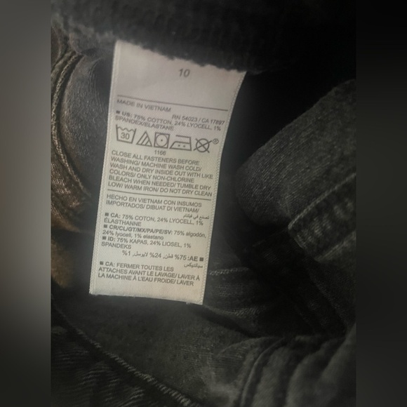 Old Navy Charcoal Wide Leg Jeans - Picture 4 of 4